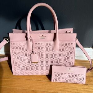 Kate spade pink purse and wallet
